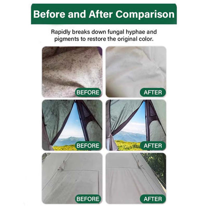 🧴Outdoor Mildew Stain Cleaner – Spray on, wipes off mold instantly. Eco‑friendly, won‘t ruin waterproofing. Tent, awning, shower curtain – all like new! 🏕️💪