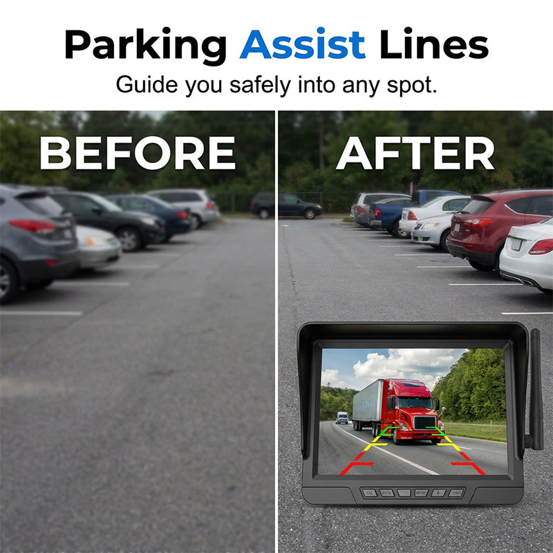 ⏳Limited-time 50% off⏰Wireless Solar-Powered Backup Camera System🚗📹