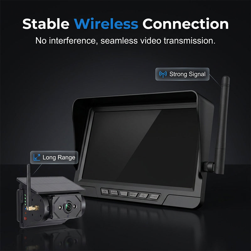 ⏳Limited-time 50% off⏰Wireless Solar-Powered Backup Camera System🚗📹
