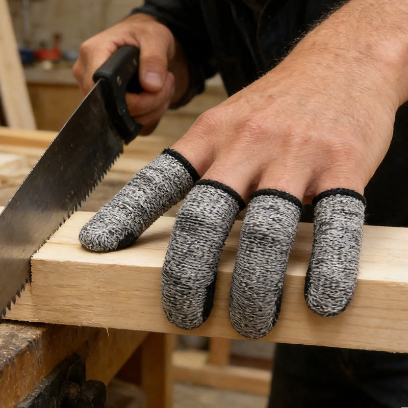 Protective finger guards against cuts (Level 5) for woodworking and DIY projects