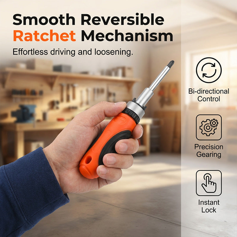 Multi-Purpose Ratchet Screwdriver and Socket Set