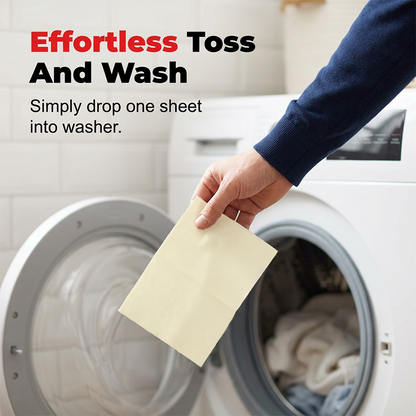💥Deep Cleaning Laundry Whitening Sheets 🧺 Powerful Stain Remover Brightening Fabric Laundry Cleaning Sheets
