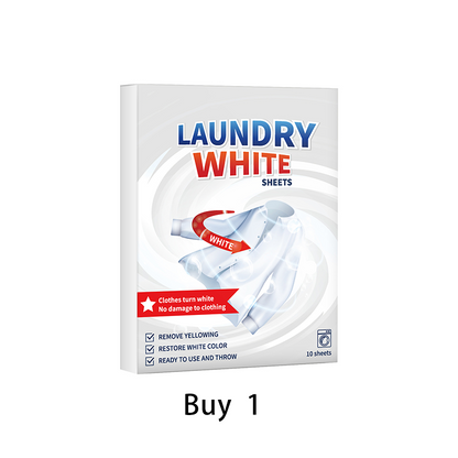 💥Deep Cleaning Laundry Whitening Sheets 🧺 Powerful Stain Remover Brightening Fabric Laundry Cleaning Sheets