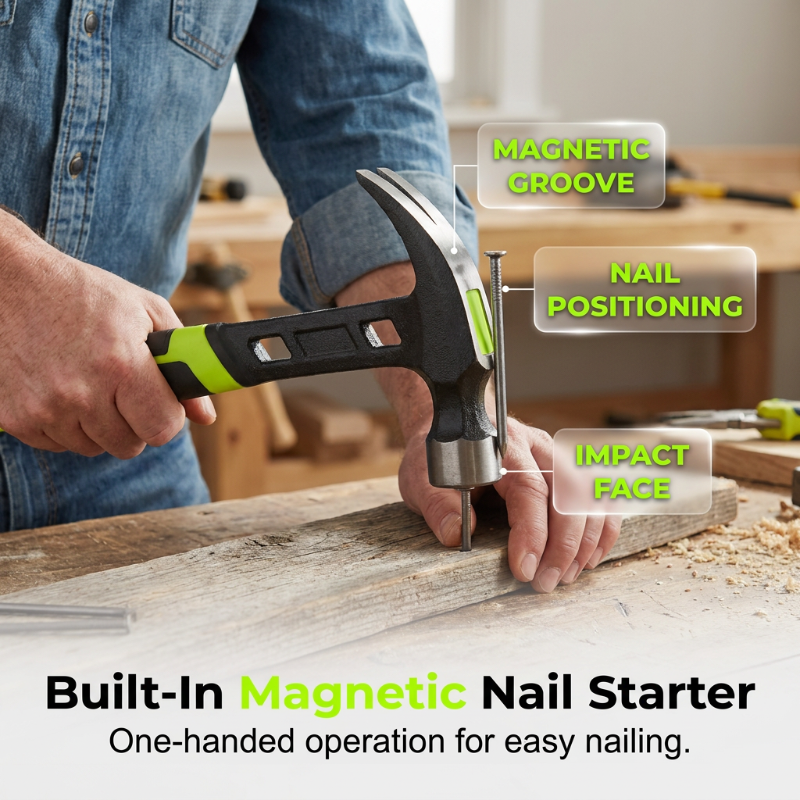 Heavy-Duty Multi-Purpose Claw Hammer – Trade-grade & heat-treated – Anti-slip grip, perfect for framing, demolition or DIY – durable and balanced