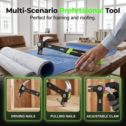 Heavy-Duty Multi-Purpose Claw Hammer – Trade-grade & heat-treated – Anti-slip grip, perfect for framing, demolition or DIY – durable and balanced
