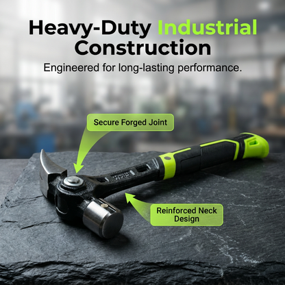 Heavy-Duty Multi-Purpose Claw Hammer – Trade-grade & heat-treated – Anti-slip grip, perfect for framing, demolition or DIY – durable and balanced