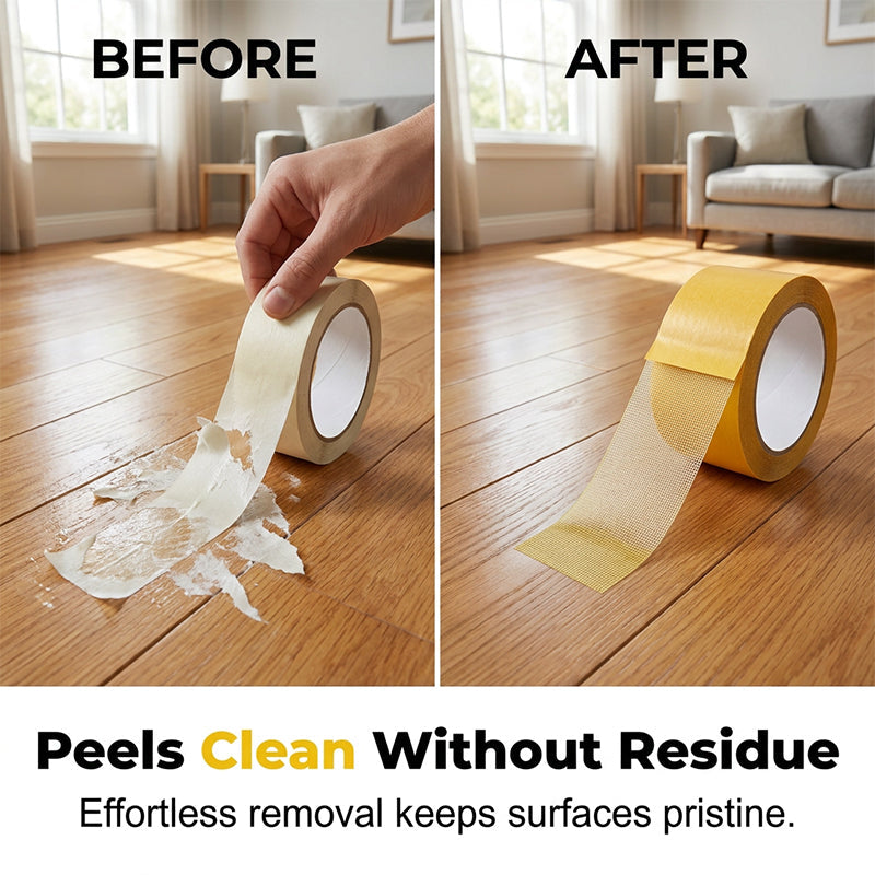 🔥 LAST DAY 50% OFF! 🔥 StikPro Heavy-Duty Double-Sided Tape – Super Strong & Waterproof! Leaves No Residue – Perfect for Carpets, Wallpaper & Renters’ Fixes 🏡