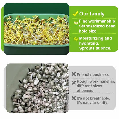 🌱 Stackable Bean Sprout Grower Box with Lid