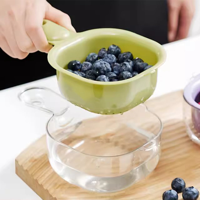 ✨Half Price Offer – Final Day⌛Multi-function Handheld Dual-Layer Draining Basket