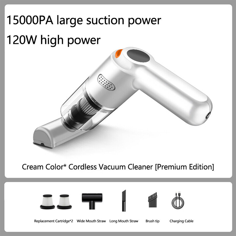 Cordless Car Vacuum – 10000Pa Suction & 4000mAh Battery
