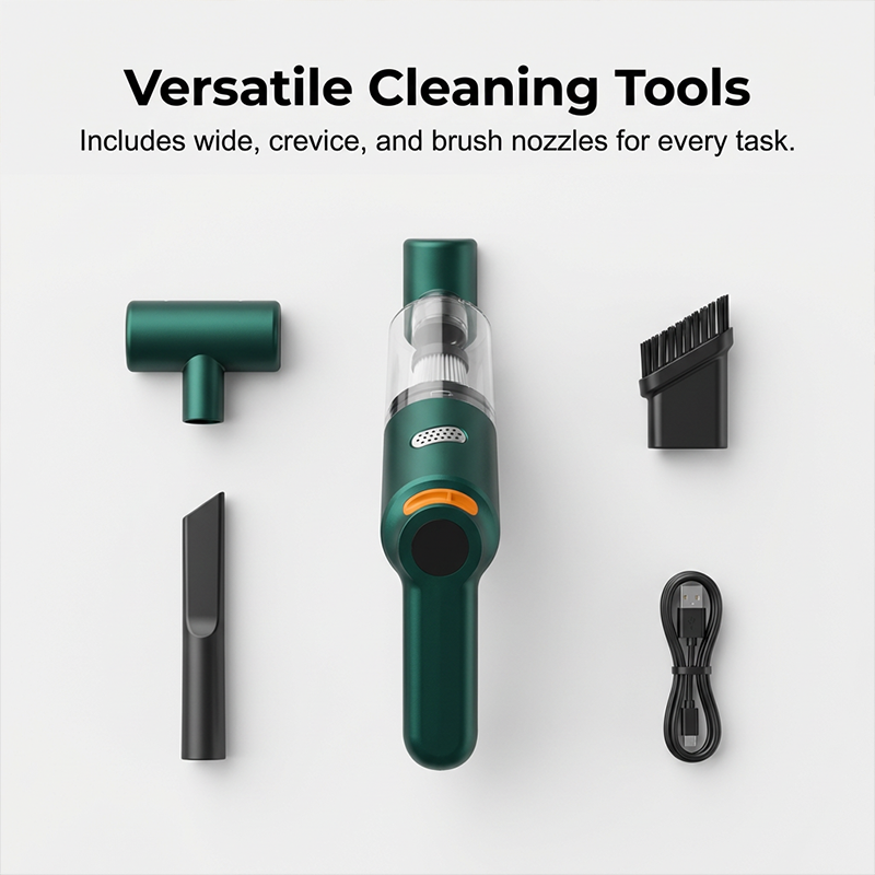 Cordless Car Vacuum – 10000Pa Suction & 4000mAh Battery