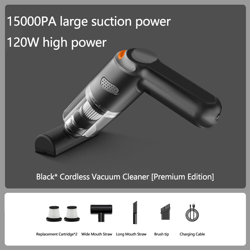 Cordless Car Vacuum – 10000Pa Suction & 4000mAh Battery