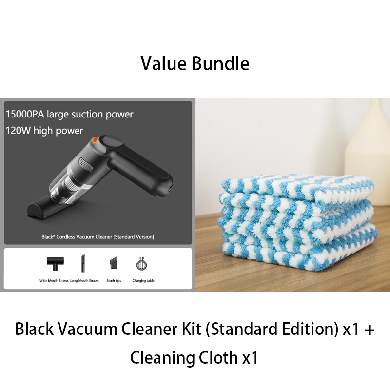 Cordless Car Vacuum – 10000Pa Suction & 4000mAh Battery