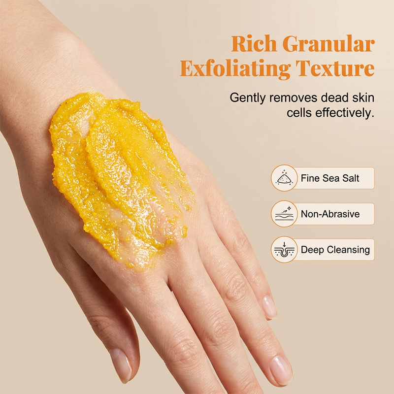 🌿✨ Turmeric Brightening Body Scrub – Natural turmeric, jojoba oil & sea salt. Gently exfoliates dull skin – reveals radiant, baby‑soft glow from head to toe! 🧖‍♀️💛