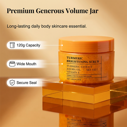 🌿✨ Turmeric Brightening Body Scrub – Natural turmeric, jojoba oil & sea salt. Gently exfoliates dull skin – reveals radiant, baby‑soft glow from head to toe! 🧖‍♀️💛