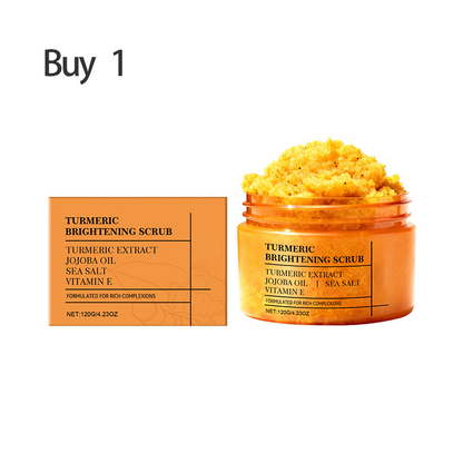 🌿✨ Turmeric Brightening Body Scrub – Natural turmeric, jojoba oil & sea salt. Gently exfoliates dull skin – reveals radiant, baby‑soft glow from head to toe! 🧖‍♀️💛