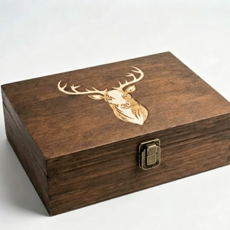 Wooden Hunting Memory Box