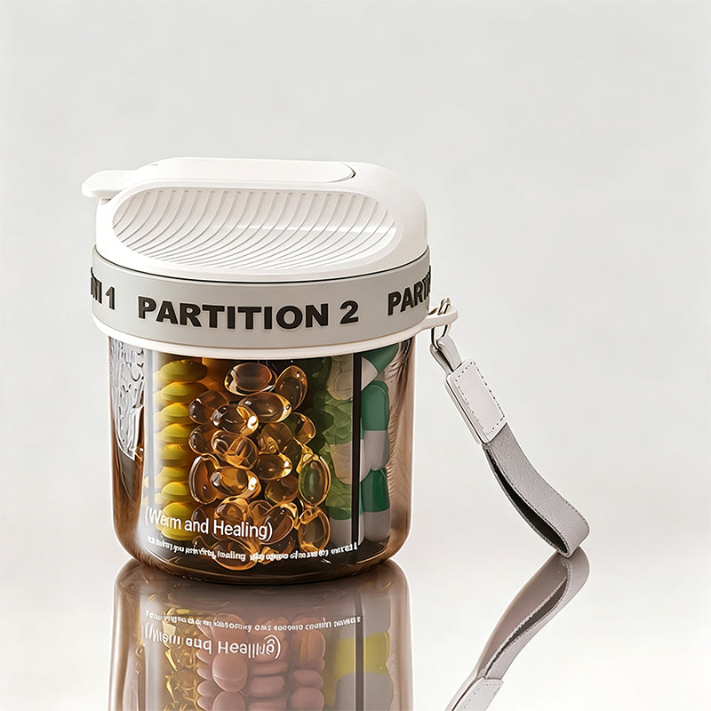 High-Capacity Portable Pill Organizer