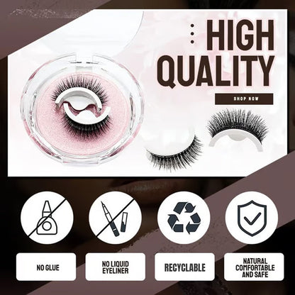 ✨Glue-Free Self-Adhesive Lashes – 3-Second, Natural & Reusable