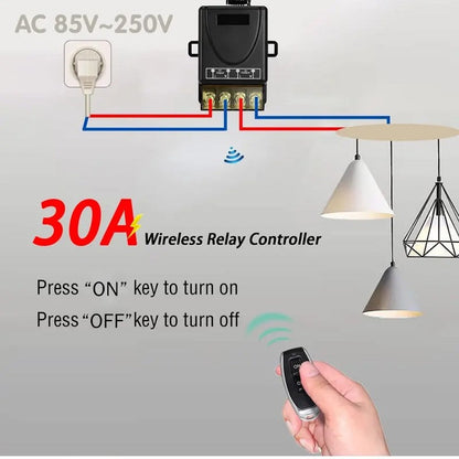 🔌 ⚡Wireless Remote Control Switch and Receiver Kit – Easy Installation, Wide Compatibility & Safe Operation 🏠