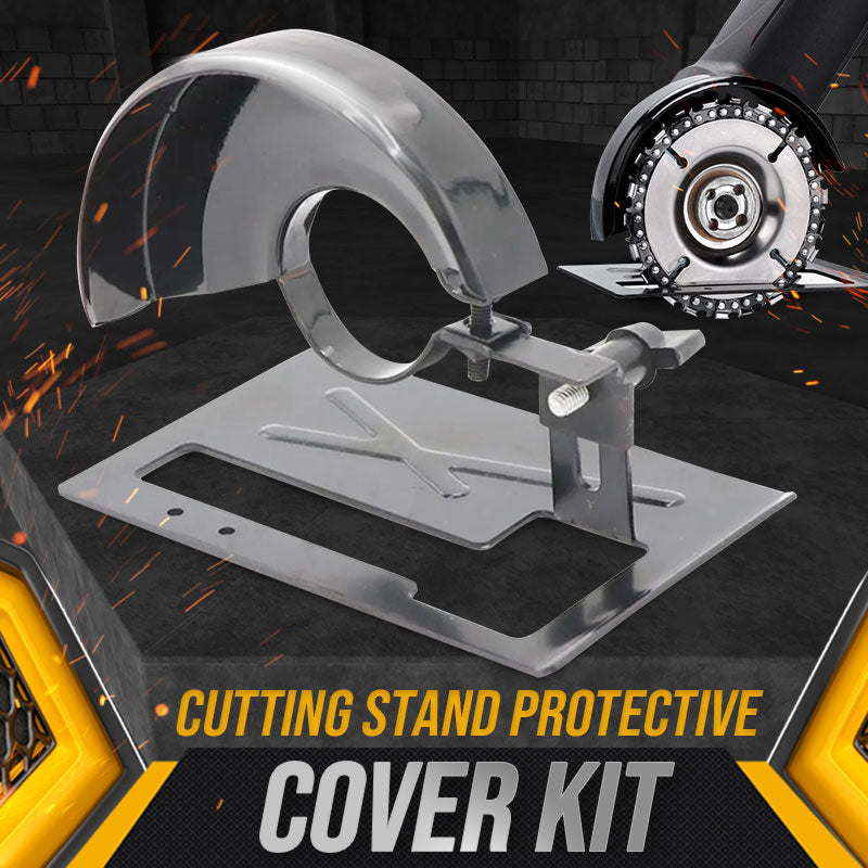 Angle Grinder Cutting Stand with Protective Cover Kit – 0-45° Adjustable, 0-40mm Depth, Fits 4"-5" (100-125mm) Grinders, Iron+ABS, 11 Pcs with Dust Hose & Blades 🔧
