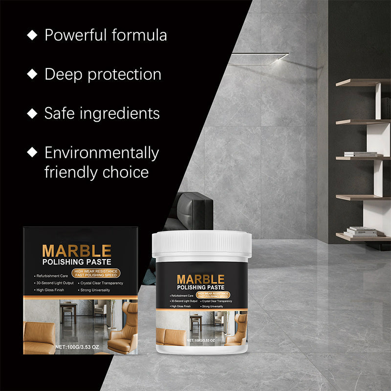 ✨🪨 Marble Polishing Paste—Removes scratches and etching marks, restoring the natural luster. The protective layer repels water and fingerprints. Professional-grade restoration that saves you a fortune!
