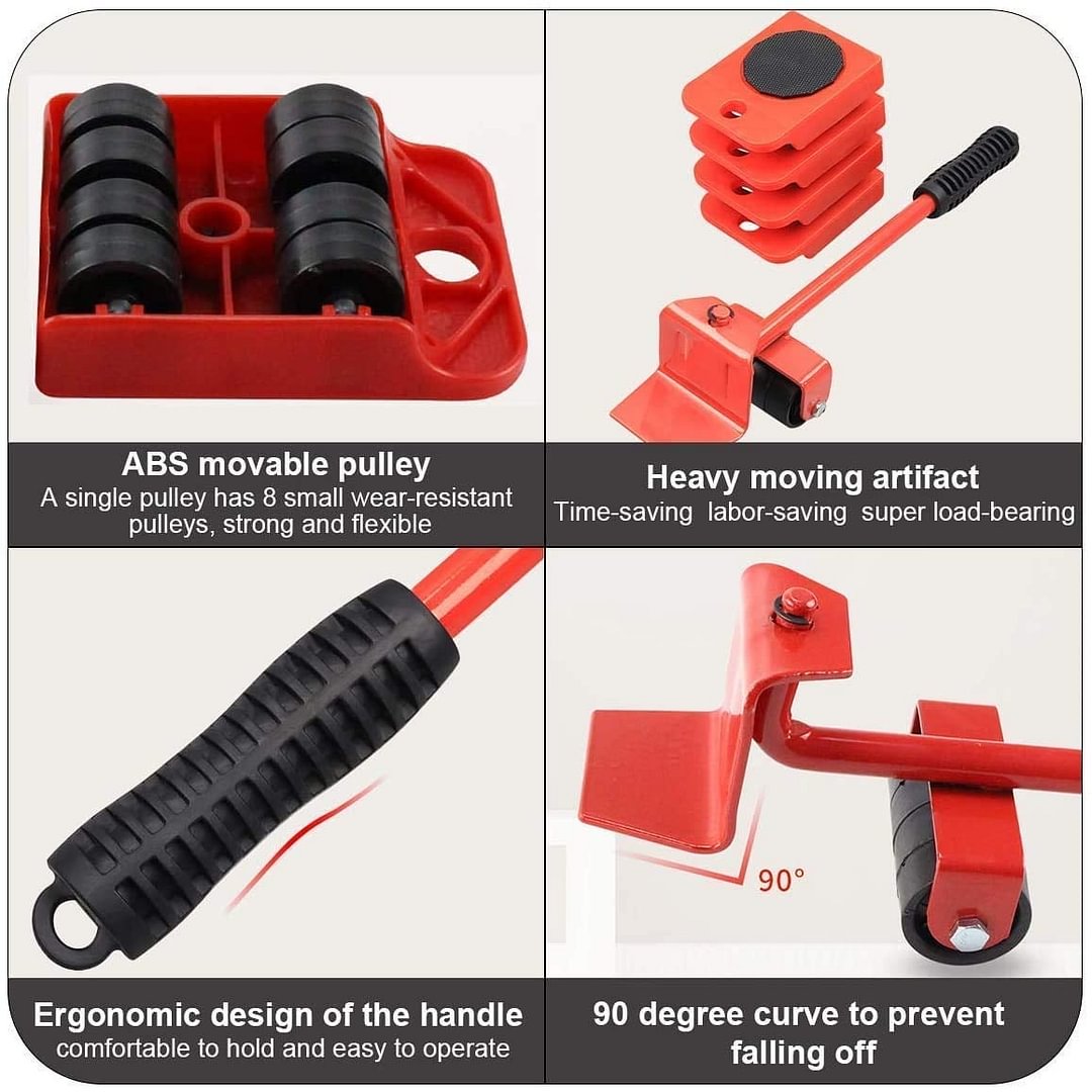 Furniture Moving System – lift & slide up to 800 lbs, 360° rotation, floor-friendly pads. Move heavy furniture easily by yourself!