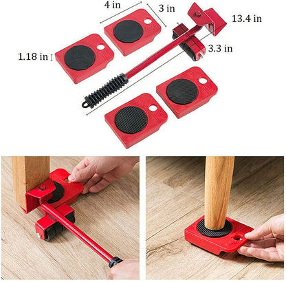 Furniture Moving System – lift & slide up to 800 lbs, 360° rotation, floor-friendly pads. Move heavy furniture easily by yourself!
