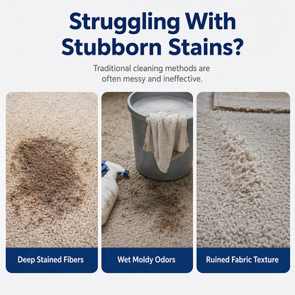 🛋️✨No‑Rinse Fabric Cleaner Spray – Just spray & wipe – no water, no rinsing. Perfect for sofas, carpets & upholstery – fresh in minutes! 🧼💨