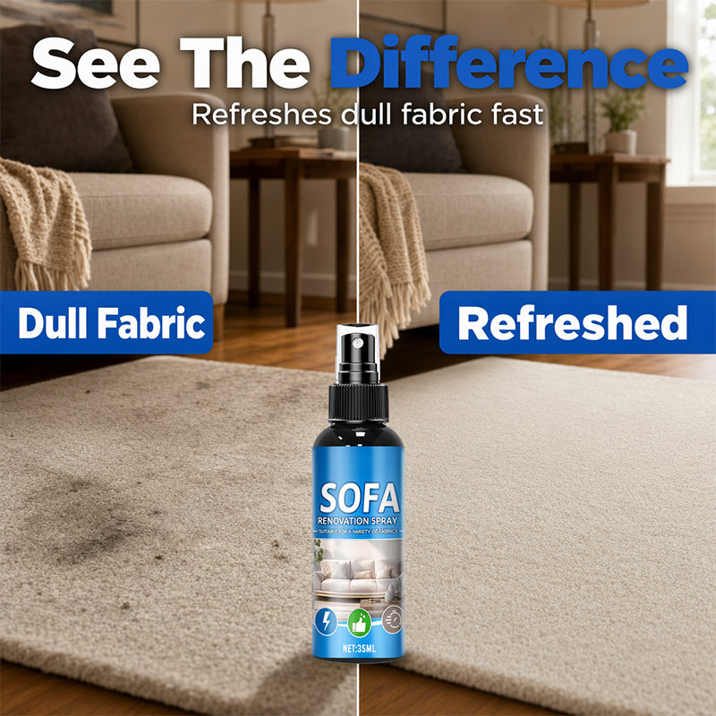 🛋️✨No‑Rinse Fabric Cleaner Spray – Just spray & wipe – no water, no rinsing. Perfect for sofas, carpets & upholstery – fresh in minutes! 🧼💨