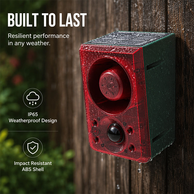 Solar Security Light with Motion Alarm – Waterproof, Loud Alert