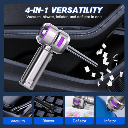 Cordless Handheld 4-in-1 Car Vacuum Cleaner