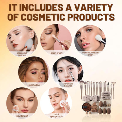 All-in-One Makeup Brush & Sponge Set