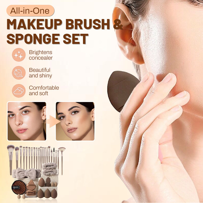 All-in-One Makeup Brush & Sponge Set