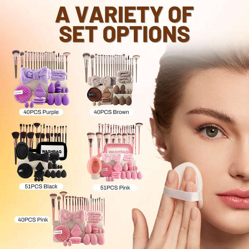 All-in-One Makeup Brush & Sponge Set