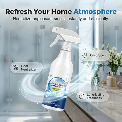 🏠💨Multi-Surface Cleaning Spray – Eliminates Odors, Removes Stubborn Grime – Gentle Formula for Daily Use – Includes Towel