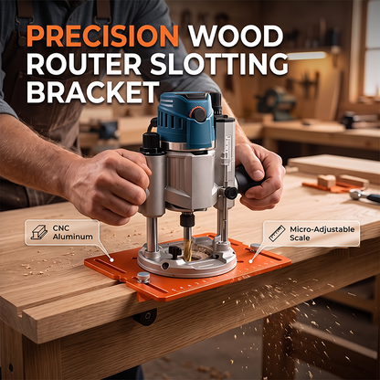 ⏰Aluminum Alloy Wood Router Slotting Bracket Guide Tool