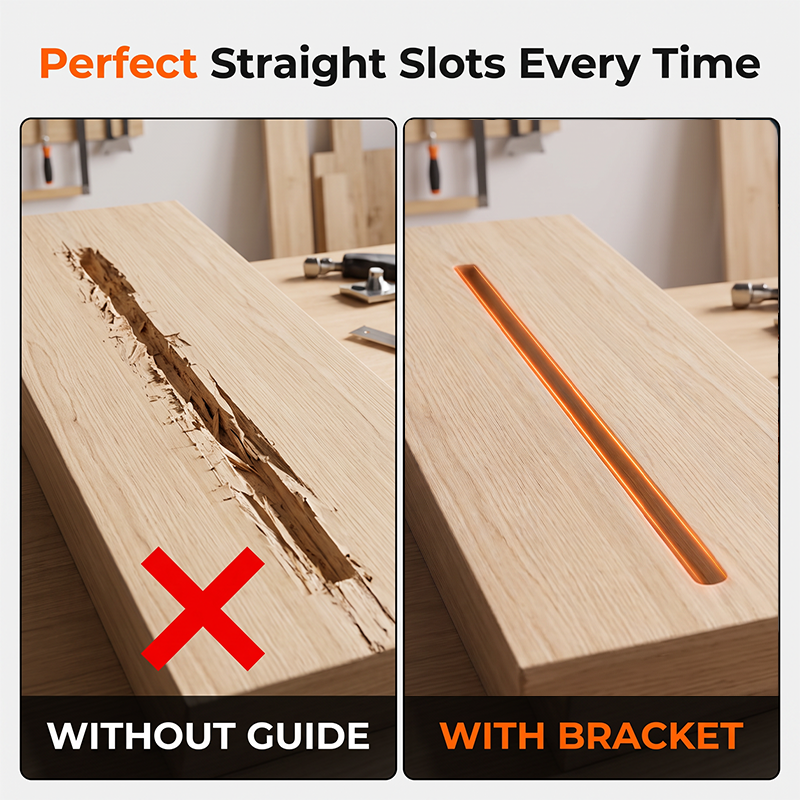 ⏰Aluminum Alloy Wood Router Slotting Bracket Guide Tool