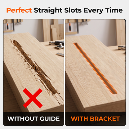 ⏰Aluminum Alloy Wood Router Slotting Bracket Guide Tool