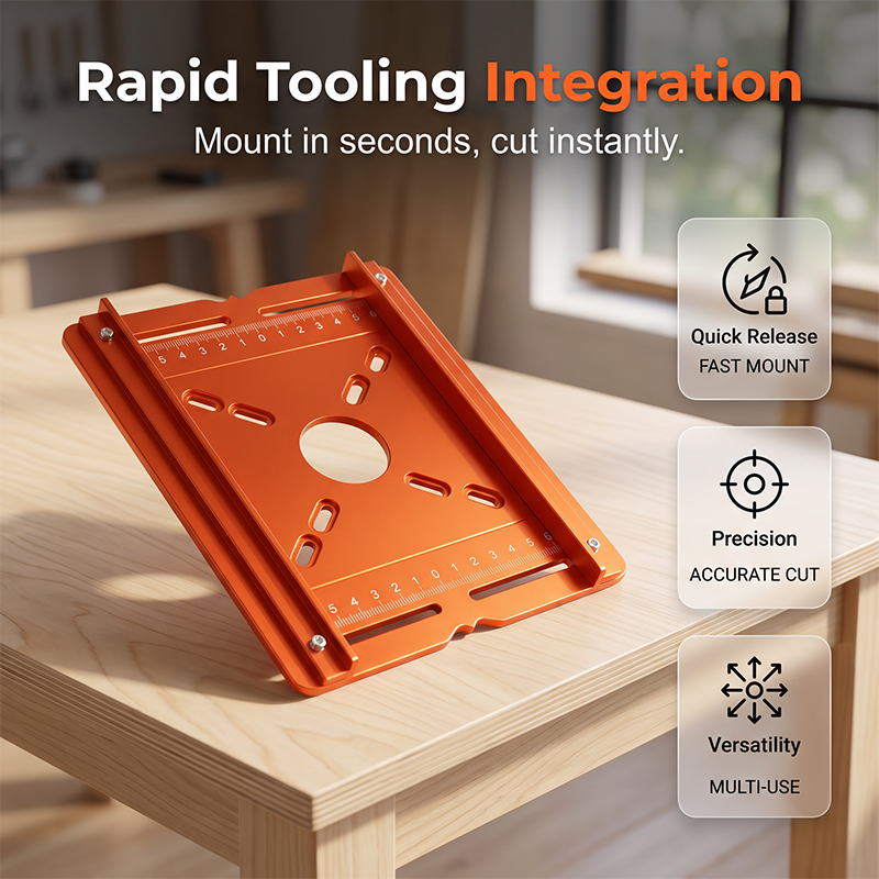 ⏰Aluminum Alloy Wood Router Slotting Bracket Guide Tool