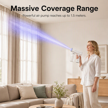Wireless Handheld Nano Disinfection Spray Gun with Blue Light