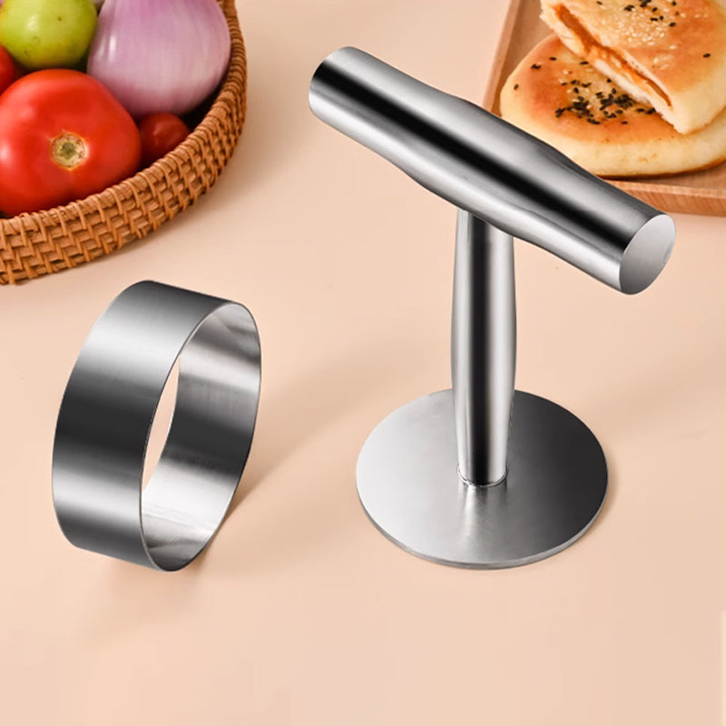 🥩Steak Press Round Patty Mold | Food‑Grade 304 Stainless Steel Burger Patty Maker