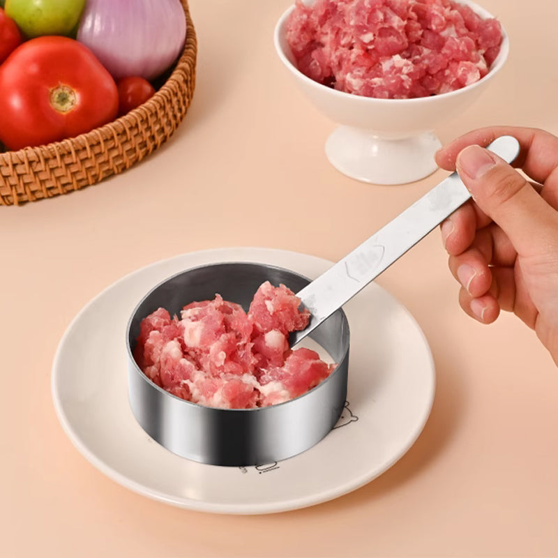 🥩Steak Press Round Patty Mold | Food‑Grade 304 Stainless Steel Burger Patty Maker