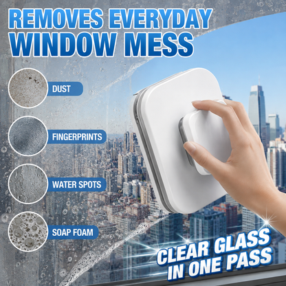 ⚡6‑in‑1 Magnetic Glass Cleaner – 30% wider cleaning area, perfect for high‑rise windows. Dual pads + squeegee – flawless results from the first pass! 🪣🪟