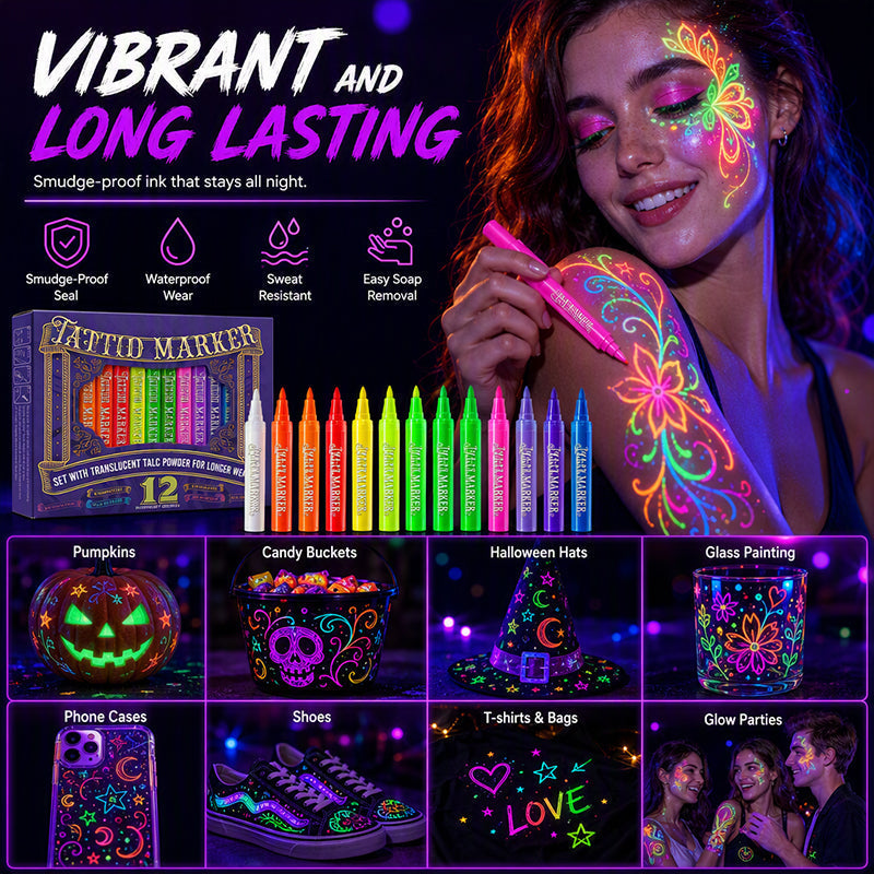 Glow Party Tattoo Pens