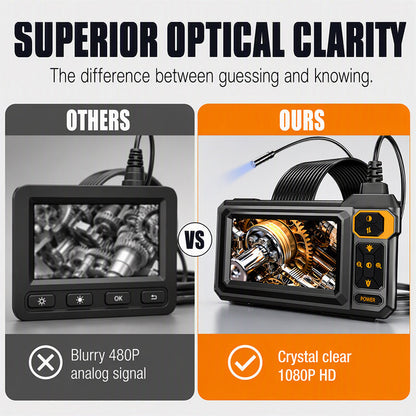 HD Inspection Endoscope – IPS Screen, IP67 Waterproof Probe