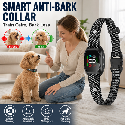 🛡️🐾 50% OFF! Anti Bark Collar – Smart anti‑false triggering filters out other barks. IP67 waterproof & USB rechargeable – worry‑free training anywhere! 💦✅