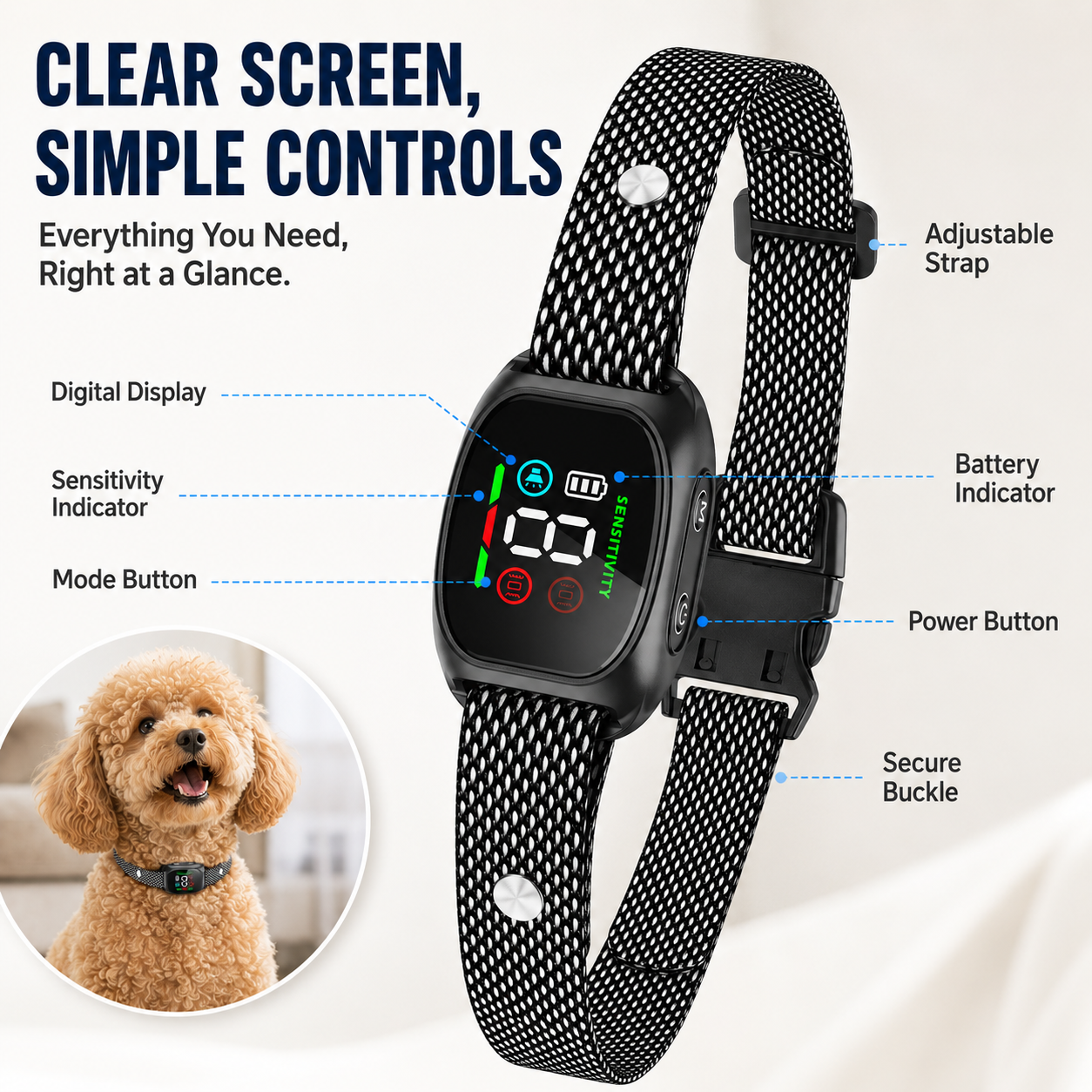 🛡️🐾 50% OFF! Anti Bark Collar – Smart anti‑false triggering filters out other barks. IP67 waterproof & USB rechargeable – worry‑free training anywhere! 💦✅