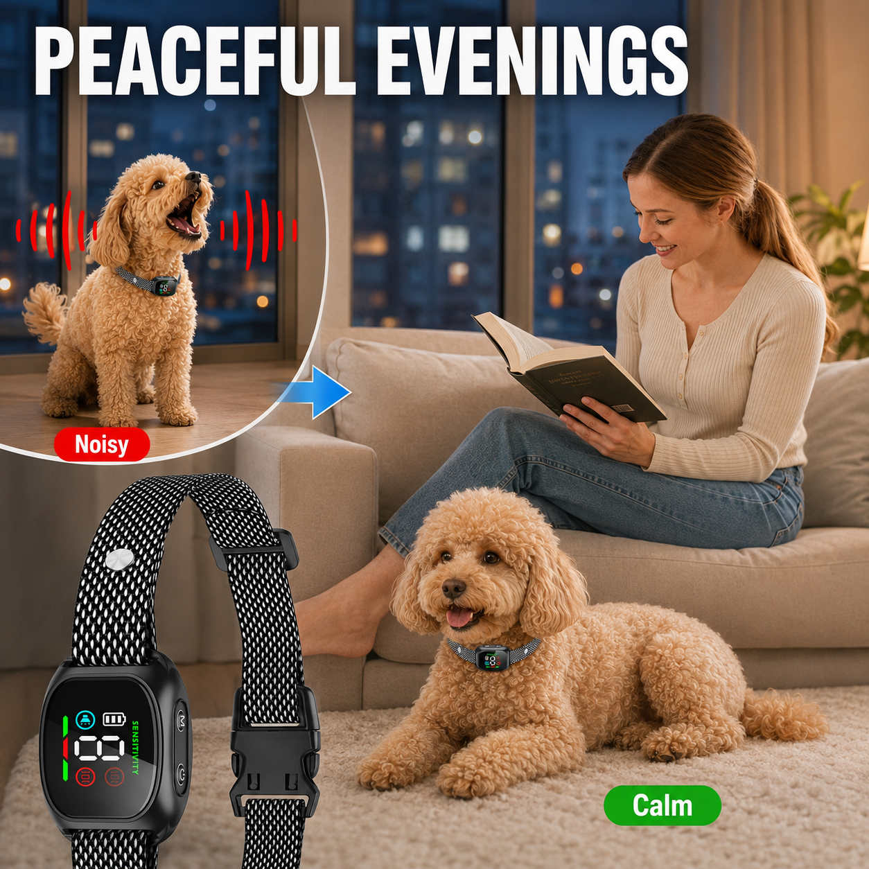 🛡️🐾 50% OFF! Anti Bark Collar – Smart anti‑false triggering filters out other barks. IP67 waterproof & USB rechargeable – worry‑free training anywhere! 💦✅