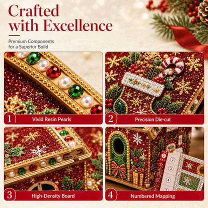 🎄  HOT SALE 50% OFF🎅 3D Pearl Art Christmas Kit — Sparkling DIY Holiday Decor